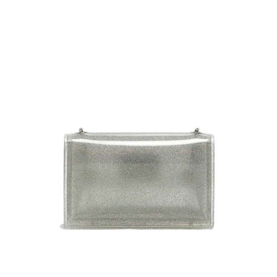 Marc Ellis Sac à main transparent à paillettes avec bandoulière chaîne  