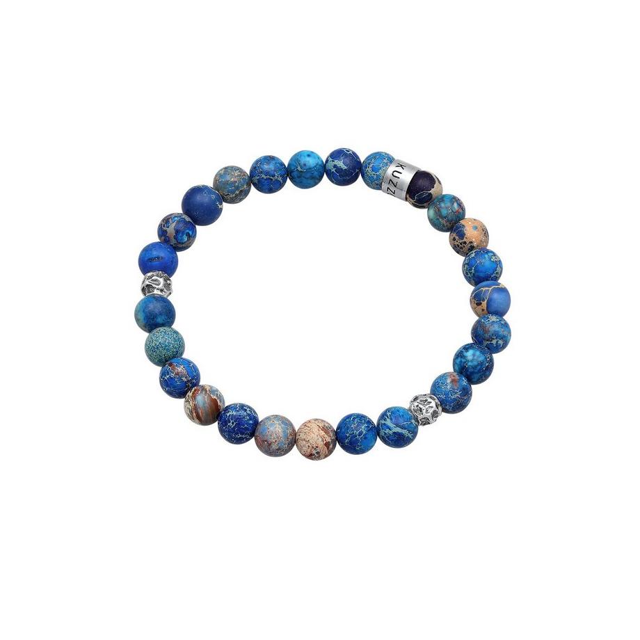 Kuzzoi  Armband  Achat Perlen Blau Beads 
