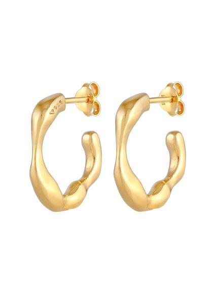 Elli  Boucles d'Oreilles Créoles Femme Structure Déclaration Élégante 