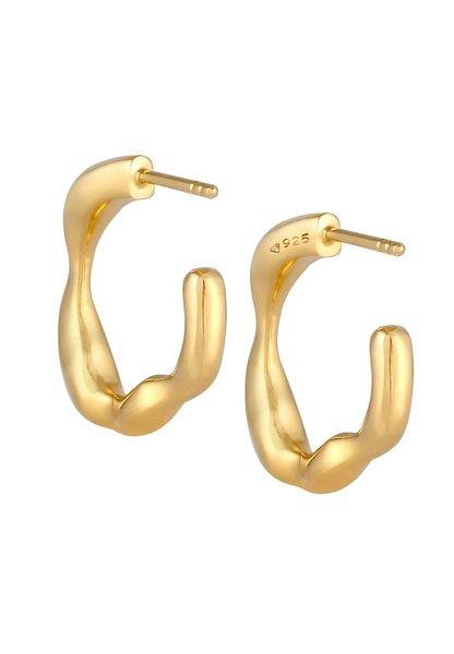 Elli  Boucles d'Oreilles Créoles Femme Structure Déclaration Élégante 