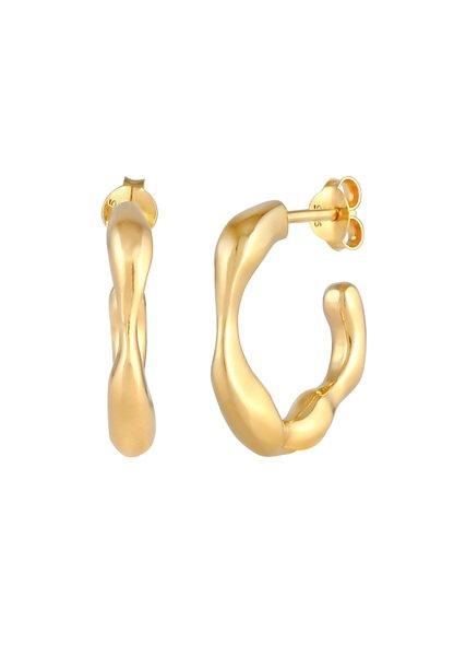 Elli  Ohrringe Creolen Ohrhänger Organische Struktur 