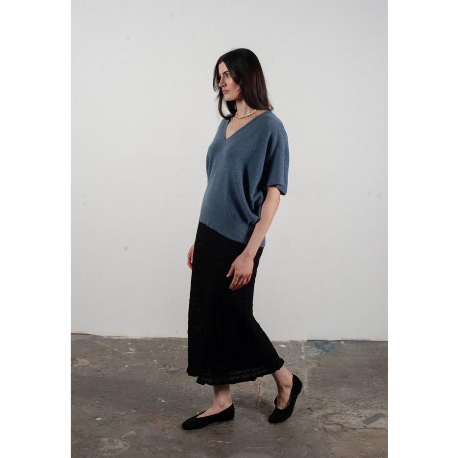 Studio Cashmere8 RIA 25 V-Ausschnitt Fledermausärmel T-Shirt  