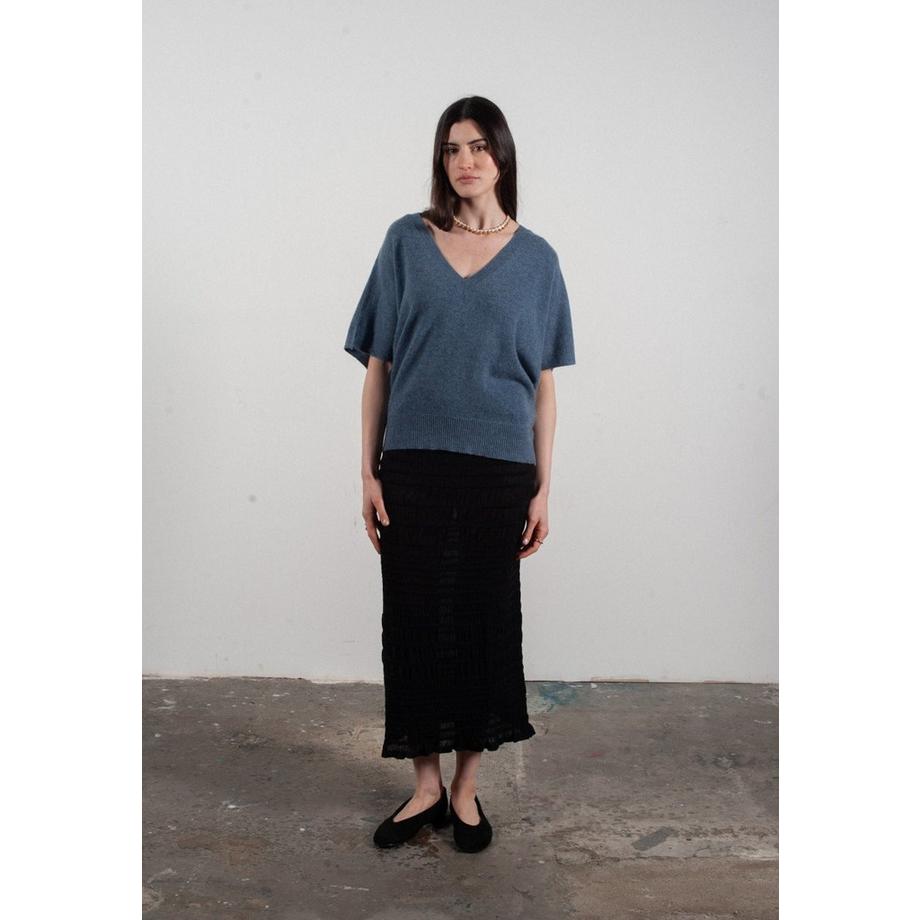 Studio Cashmere8 RIA 25 V-Ausschnitt Fledermausärmel T-Shirt  