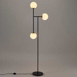 La Redoute Intérieurs Lampadaire métal acier et verre opaline  