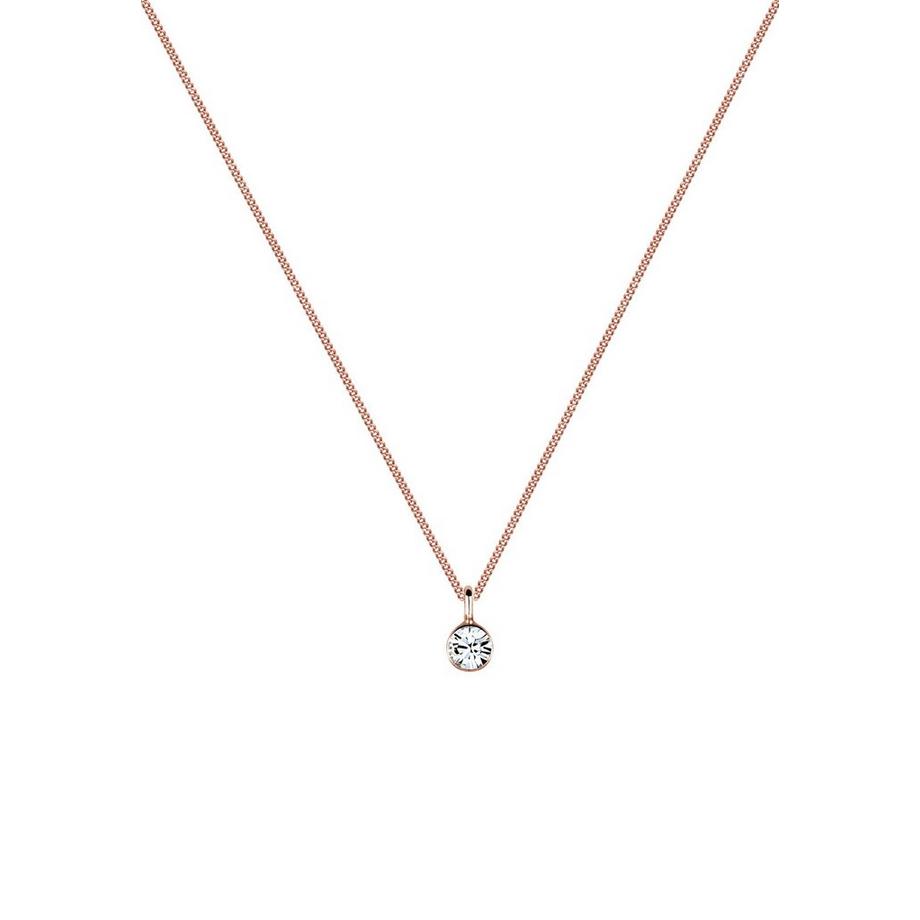 Elli  Collier Femmes Basique Pendentif Solitaire Avec Cristal 