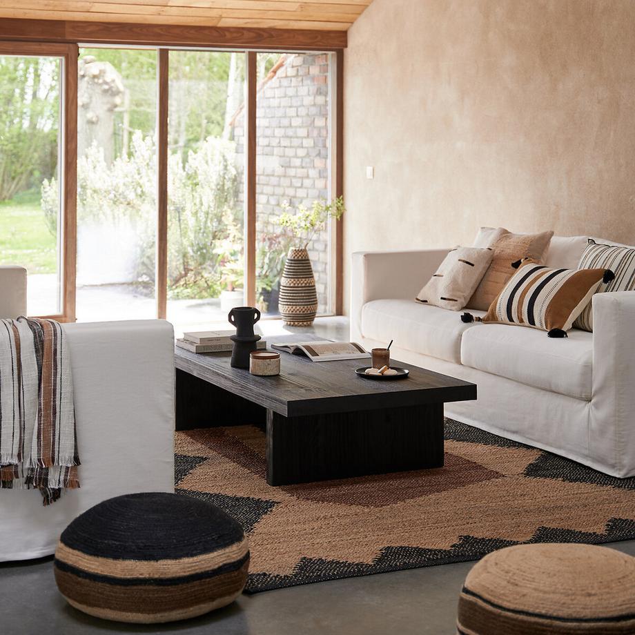 La Redoute Intérieurs Pouf Tahani aus Jute-Geflecht  