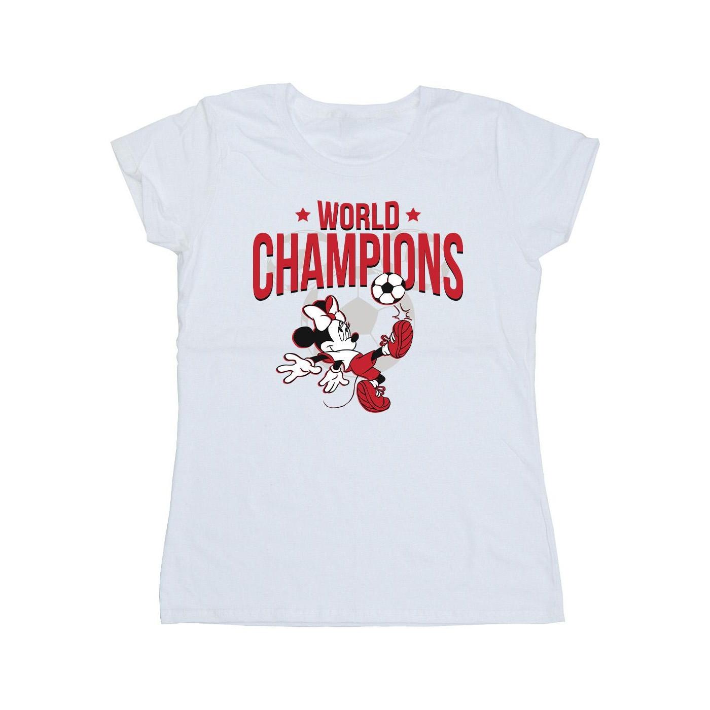 Image of Minnie Mouse World Champions Tshirt Damen Weiss XL