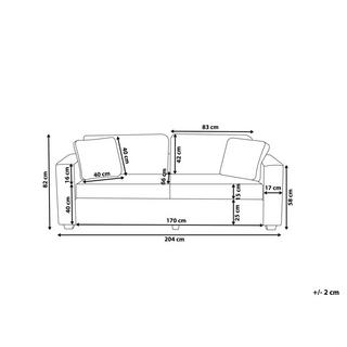 Beliani 3 Sitzer Sofa aus Cord Modern FALUN  