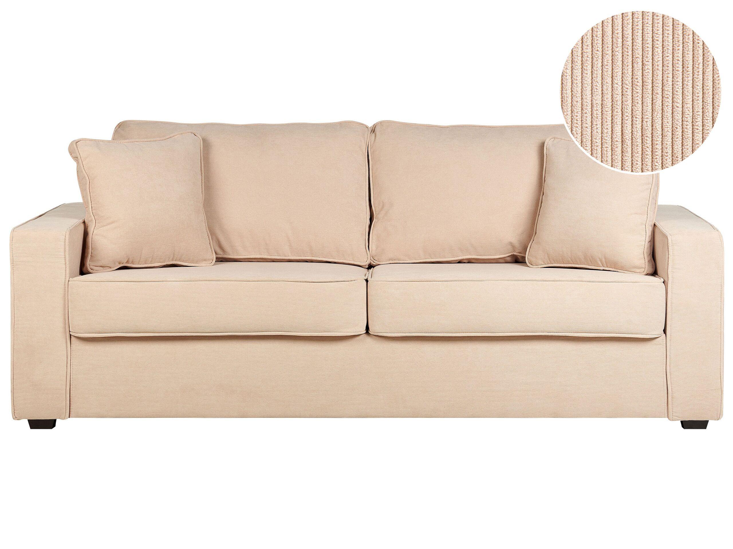 Beliani 3 Sitzer Sofa aus Cord Modern FALUN  