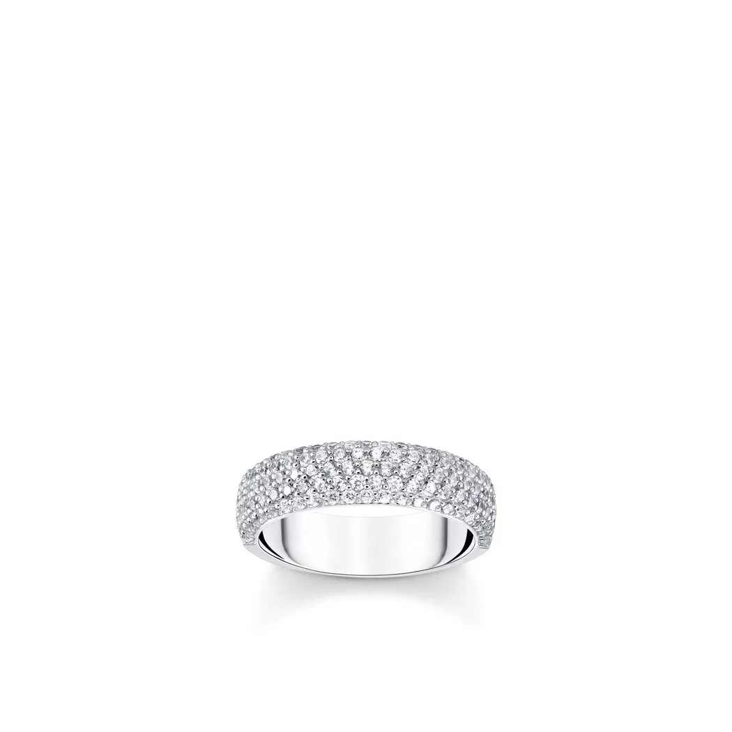 THOMAS SABO - Ring  Band Weiß Zirkonia, 17mm, Bianco