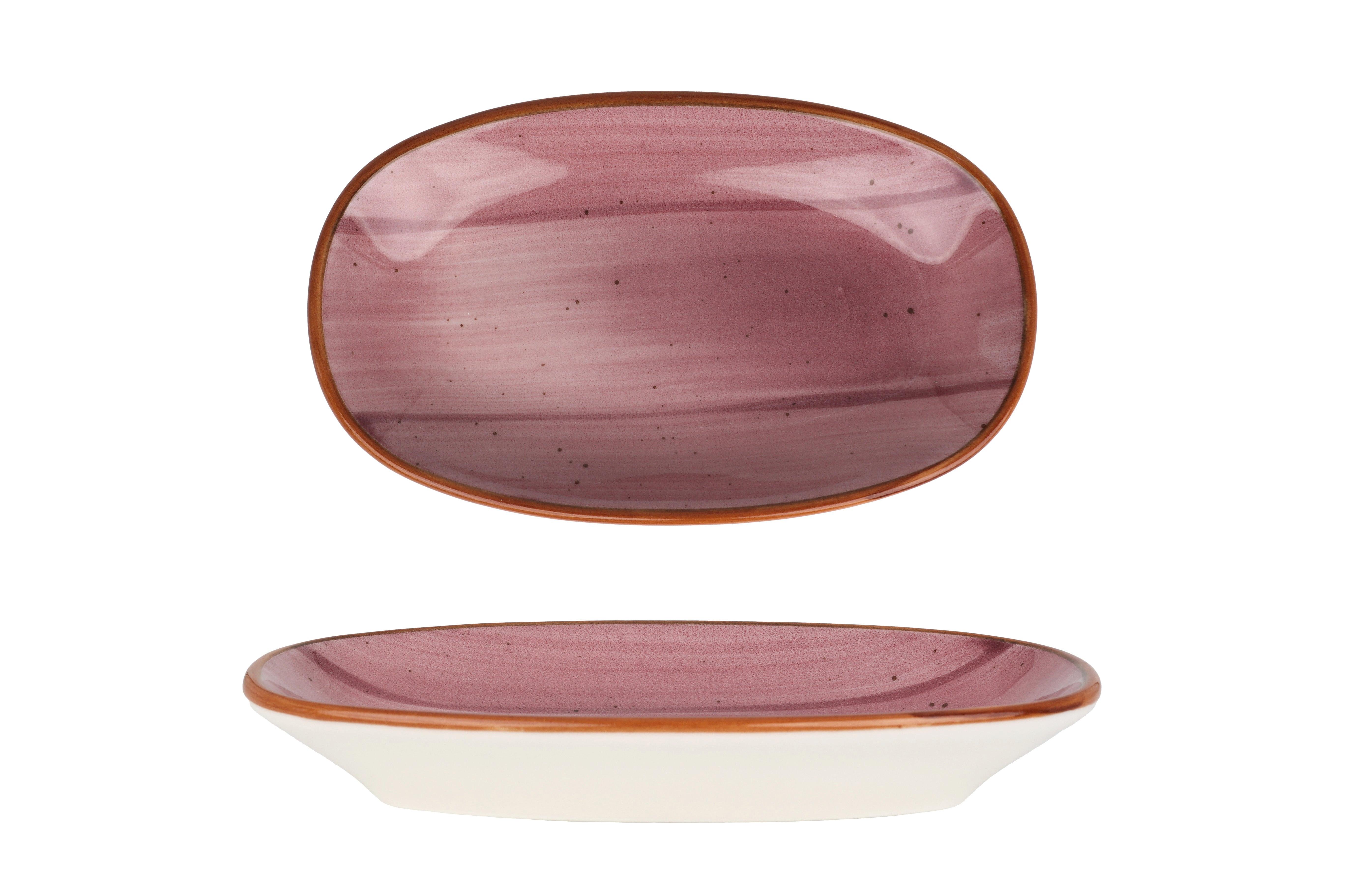 Bonna Assiette de service - Aura Blackberry -  Porcelaine - lot de 2  