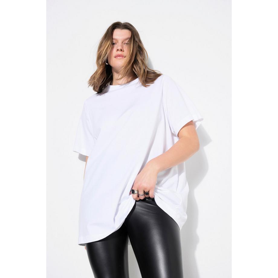 Studio Untold Longshirt Rundhals Halbarm Lang Geschnitten  