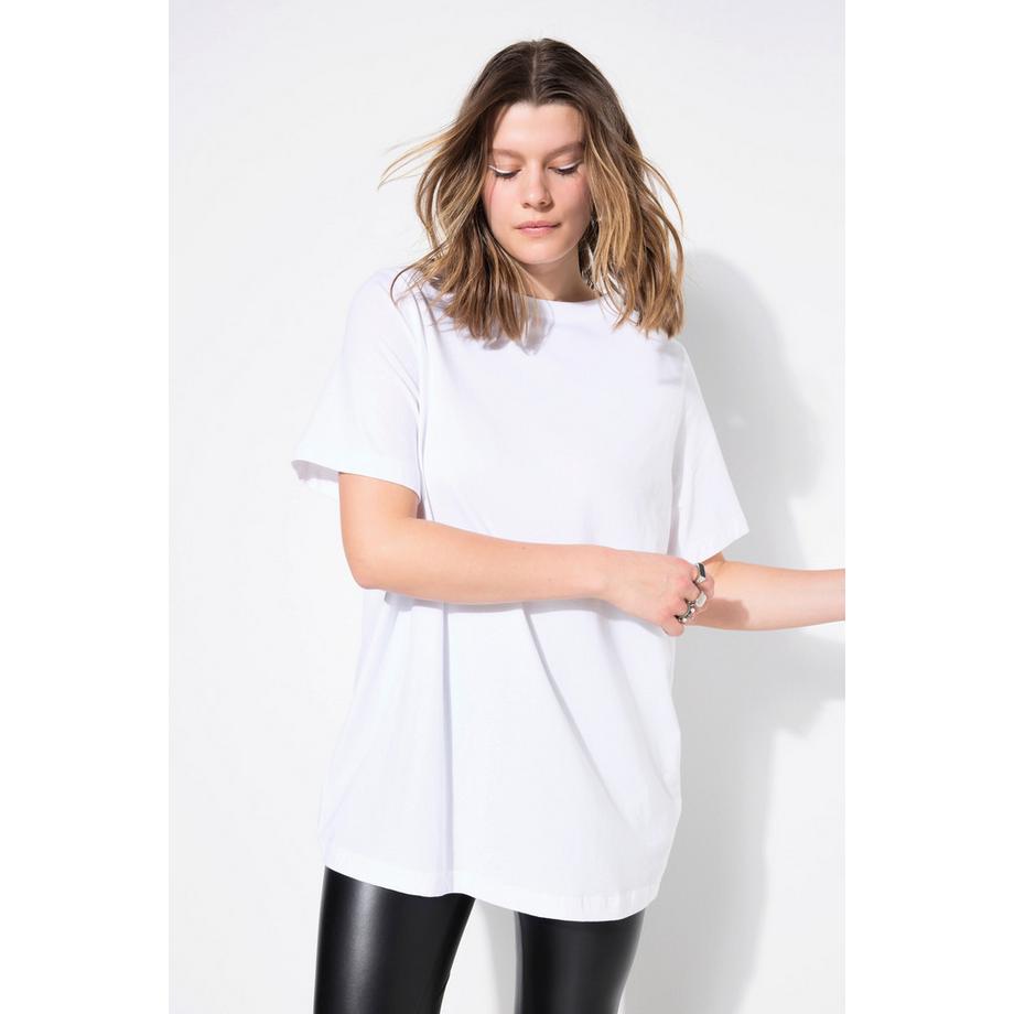 Studio Untold Longshirt Rundhals Halbarm Lang Geschnitten  