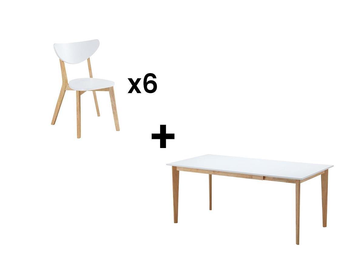 Image of Essgruppe Carine Tisch + 6 Stühle Carine Unisex Beige ONE SIZE