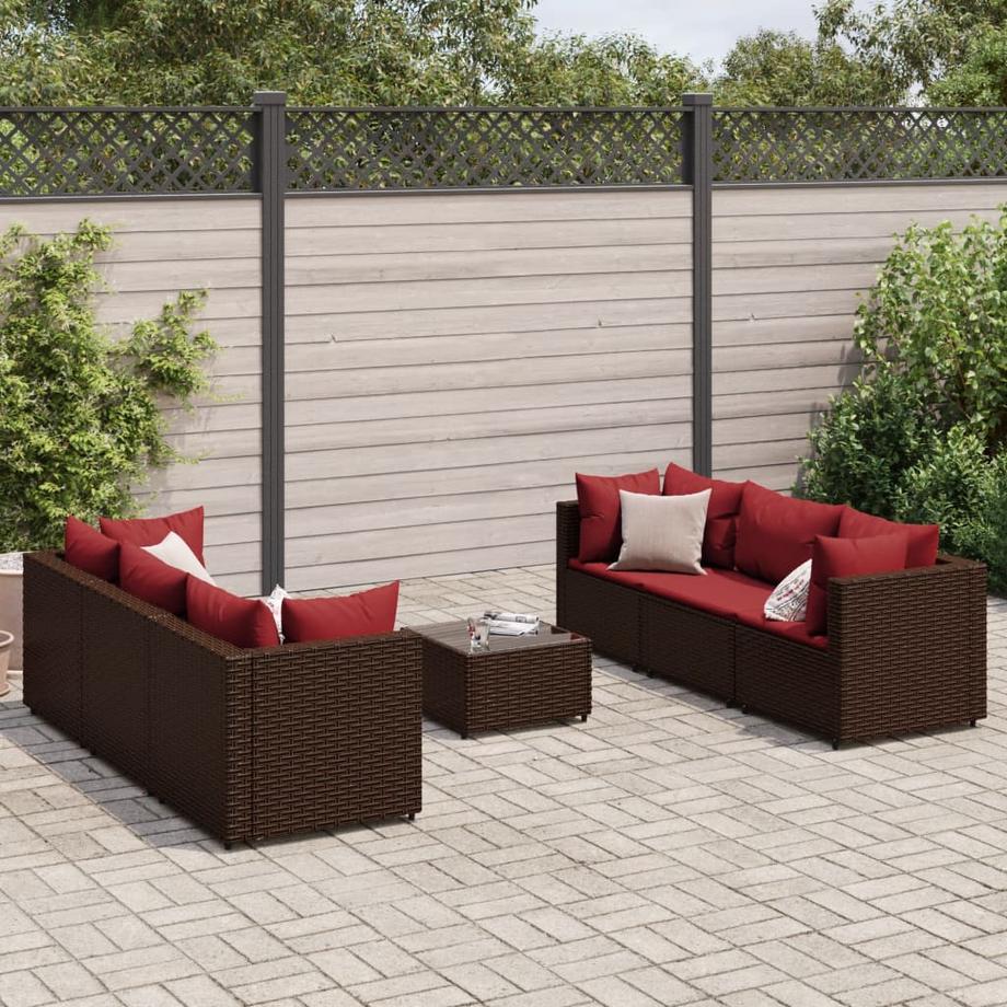 VidaXL set salotto da giardino Polirattan  