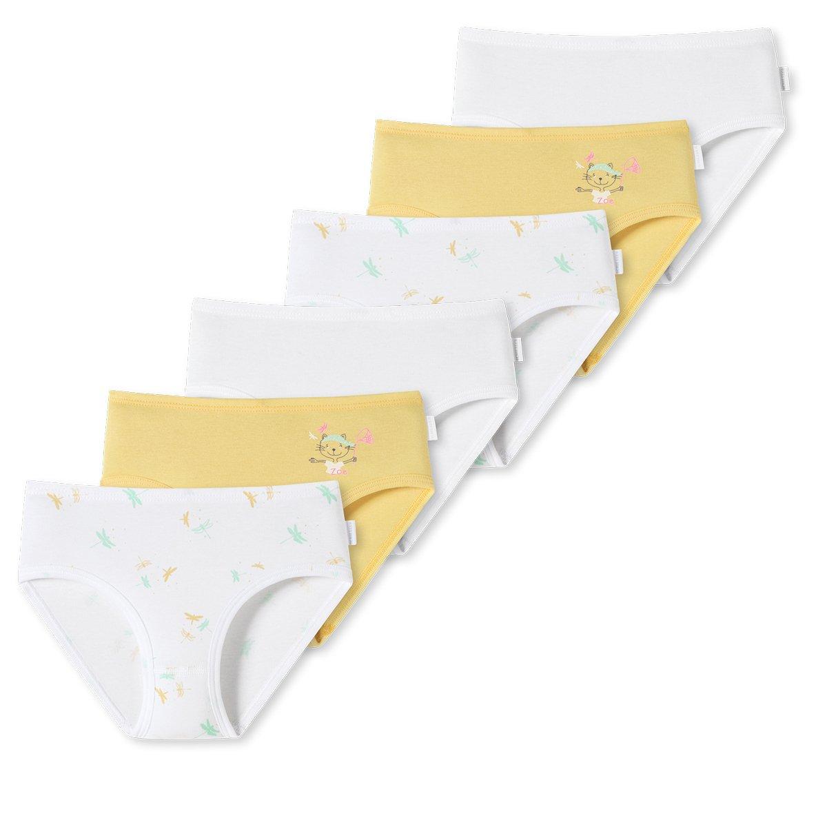 Image of 6er Pack Kids Girls Feinripp Organic Cotton - Hüftslip Mädchen Gelb 92
