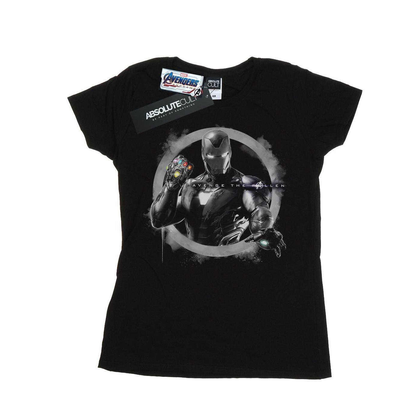 Image of Avengers Endgame Iron Man Nano Gauntlet Tshirt Damen Schwarz L
