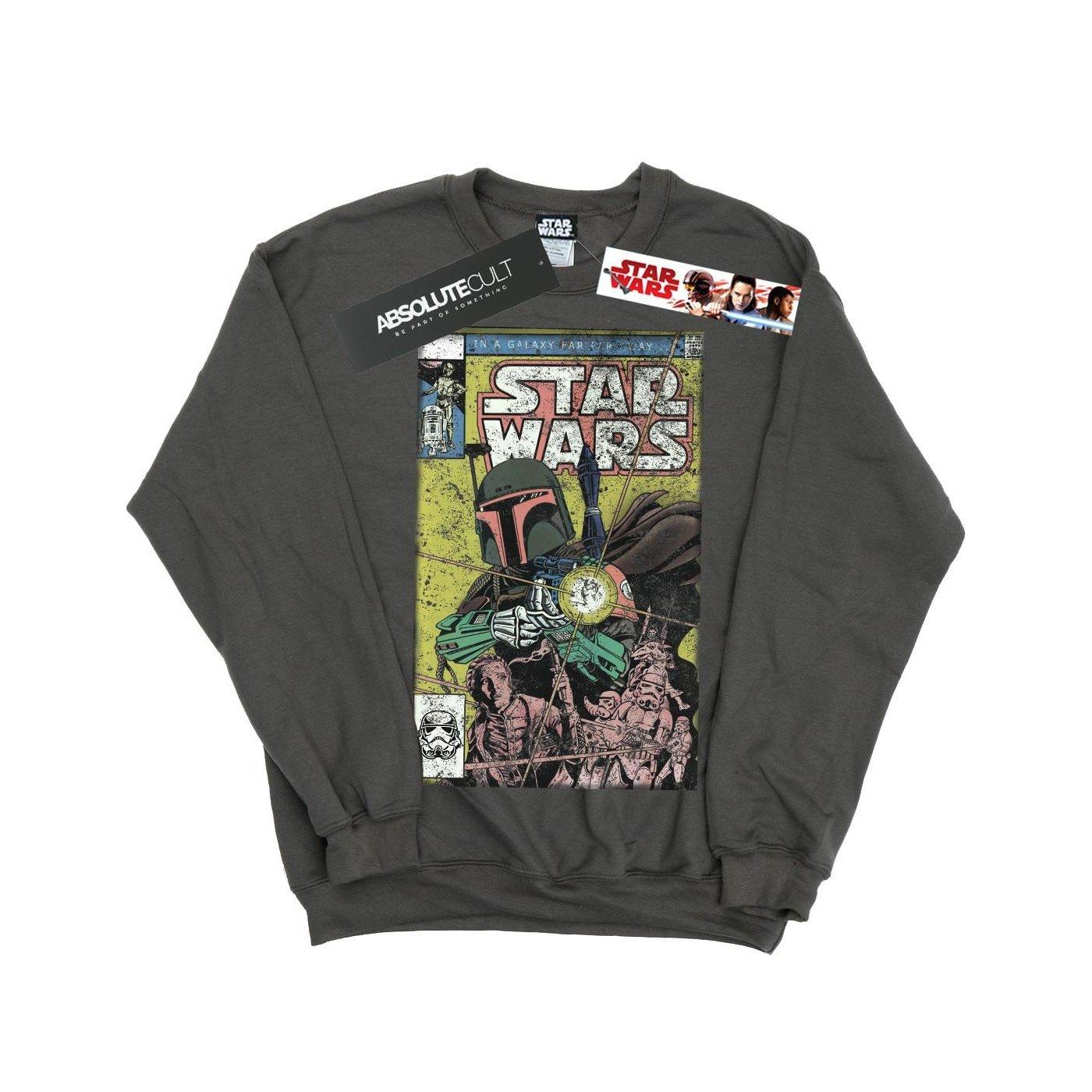 Image of Boba Fett Comic Sweatshirt Damen Charcoal Black XXL
