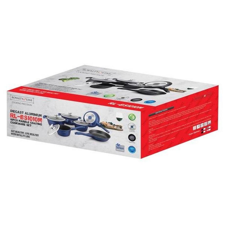 Royalty Line Set Di Padelle E Pentole, 6 Pentole - Grigio  