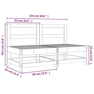 VidaXL Garten mittelsofa kiefernholz  