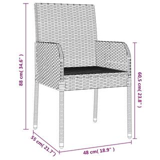 VidaXL Gartenstuhl poly-rattan  