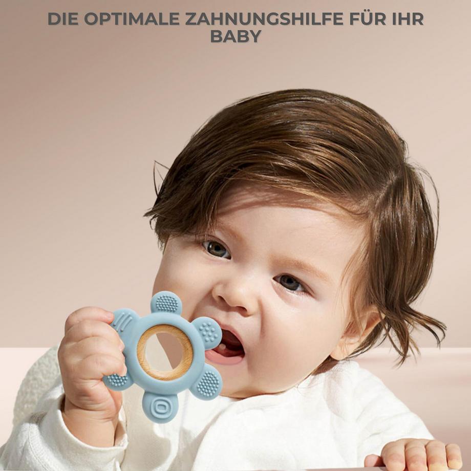 Activity-board  Beißring Blume - Beißspielzeug - Zahnen - Stillen - Silikon-Zubehör für Babys 