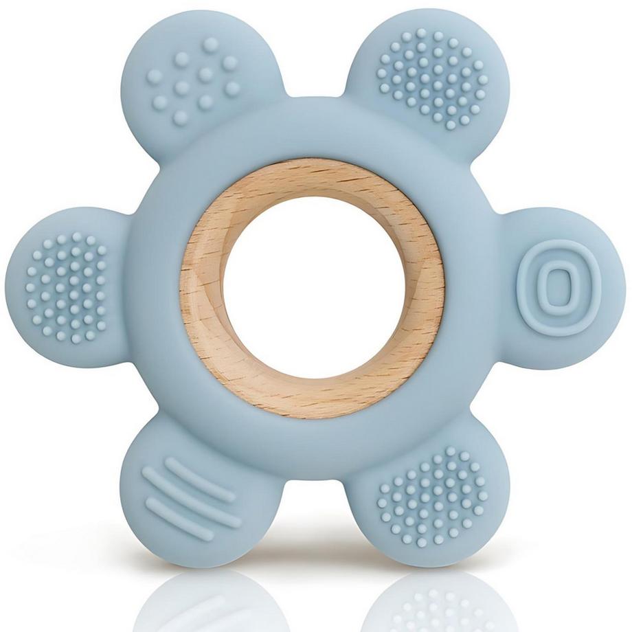 Beißring Blume - Beißspielzeug - Zahnen - Stillen - Silikon-Zubehör für Babys