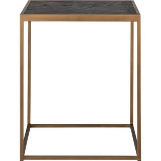 mutoni Table d'appoint Blackbone laiton noir 50  