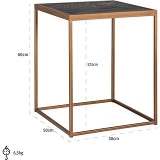 mutoni Table d'appoint Blackbone laiton noir 50  