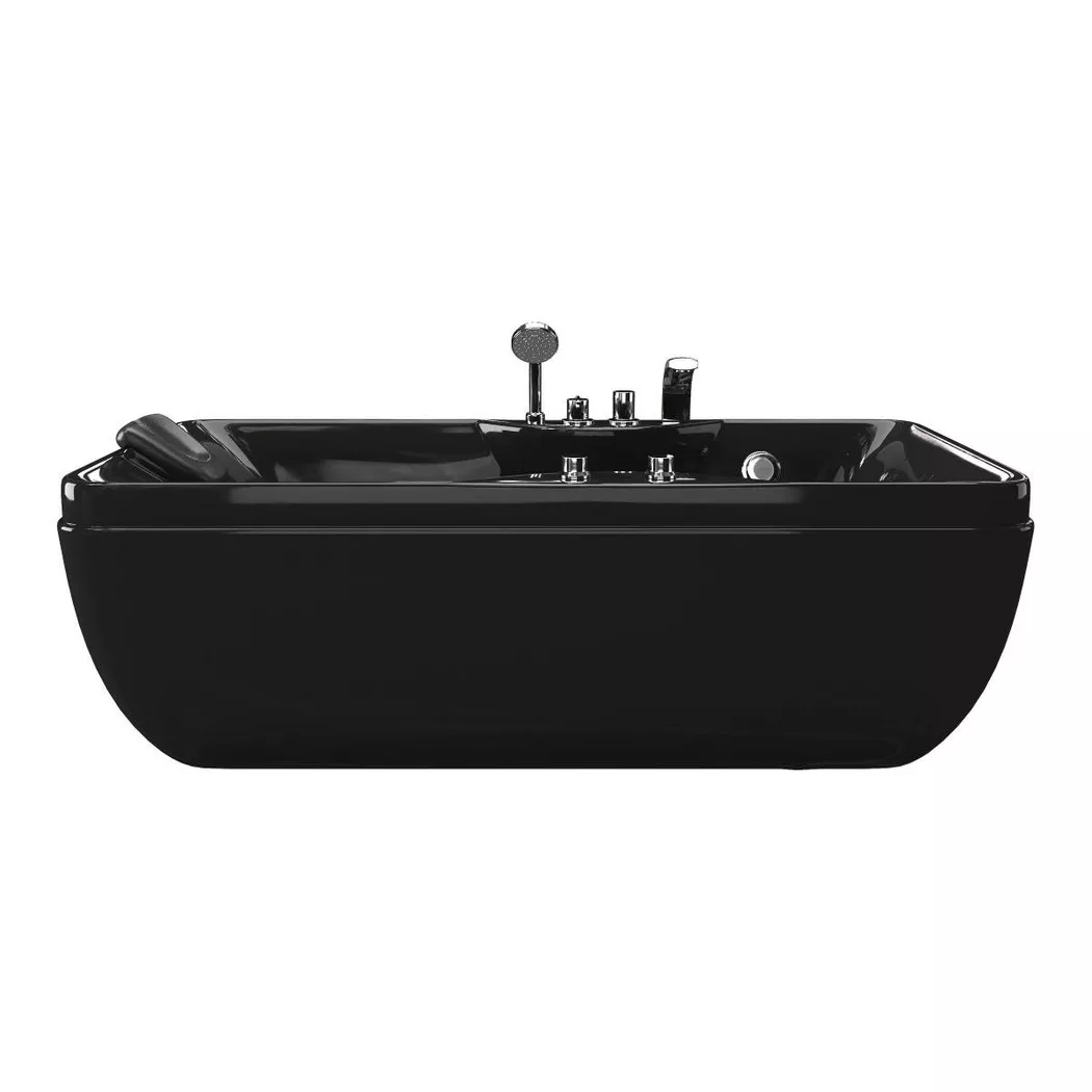 Vasca Da Bagno Balneoterapia 1 Posto 140 Litri 150 X 75 X 54,5 Cm Nero - Angolo A Destra - Gavino