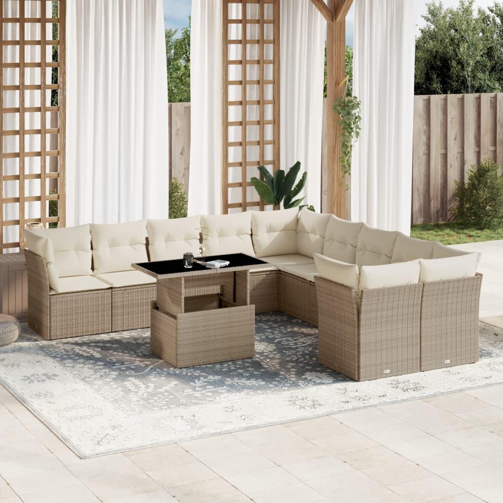 VidaXL set divano da giardino Polirattan  