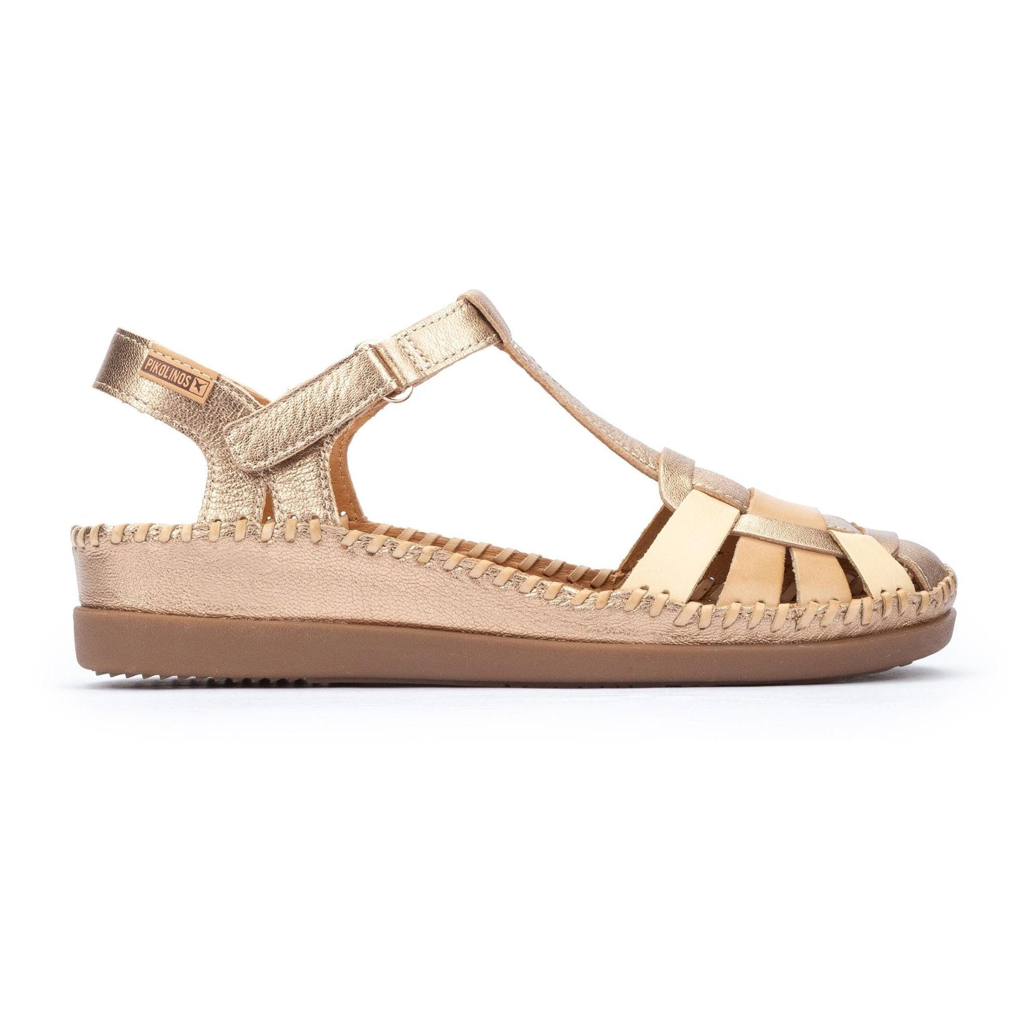 Image of Cadaques - Leder Sandale Damen Beige 40