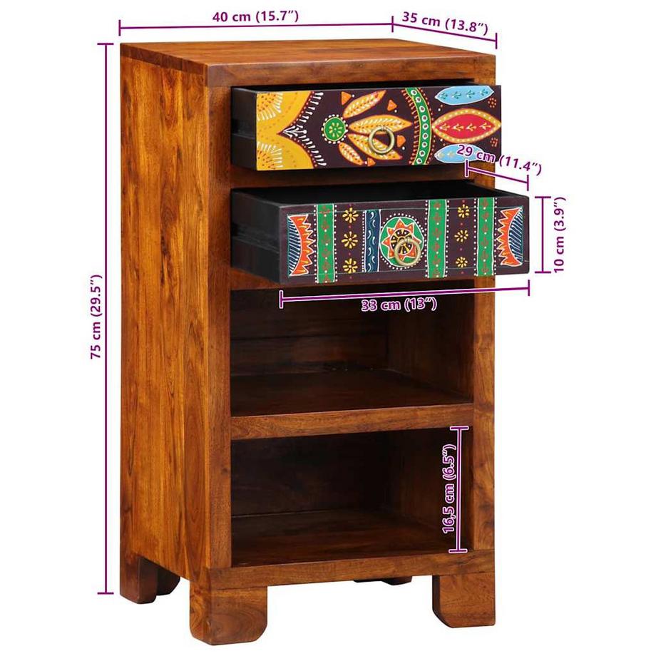 VidaXL Table d'appoint bois d'acacia massif  