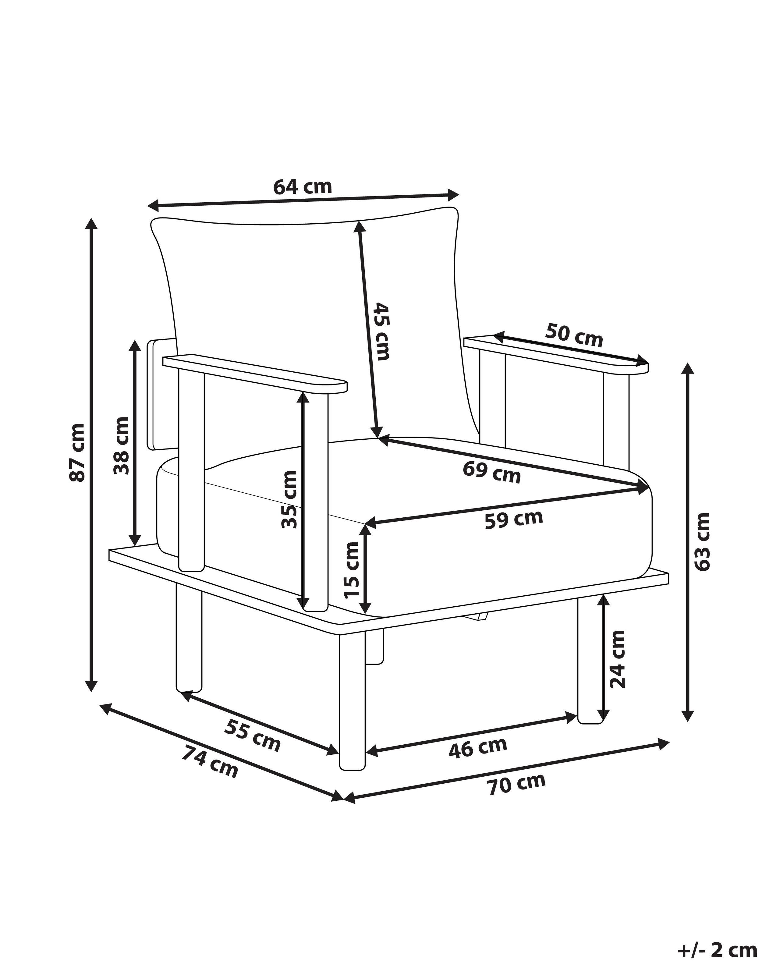 Beliani Sessel aus Polyester Skandinavisch ASKER  