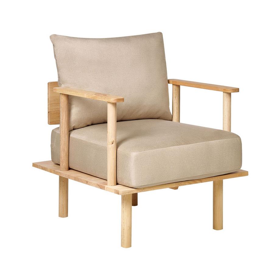 Beliani Fauteuil en Tissu Scandinave ASKER  