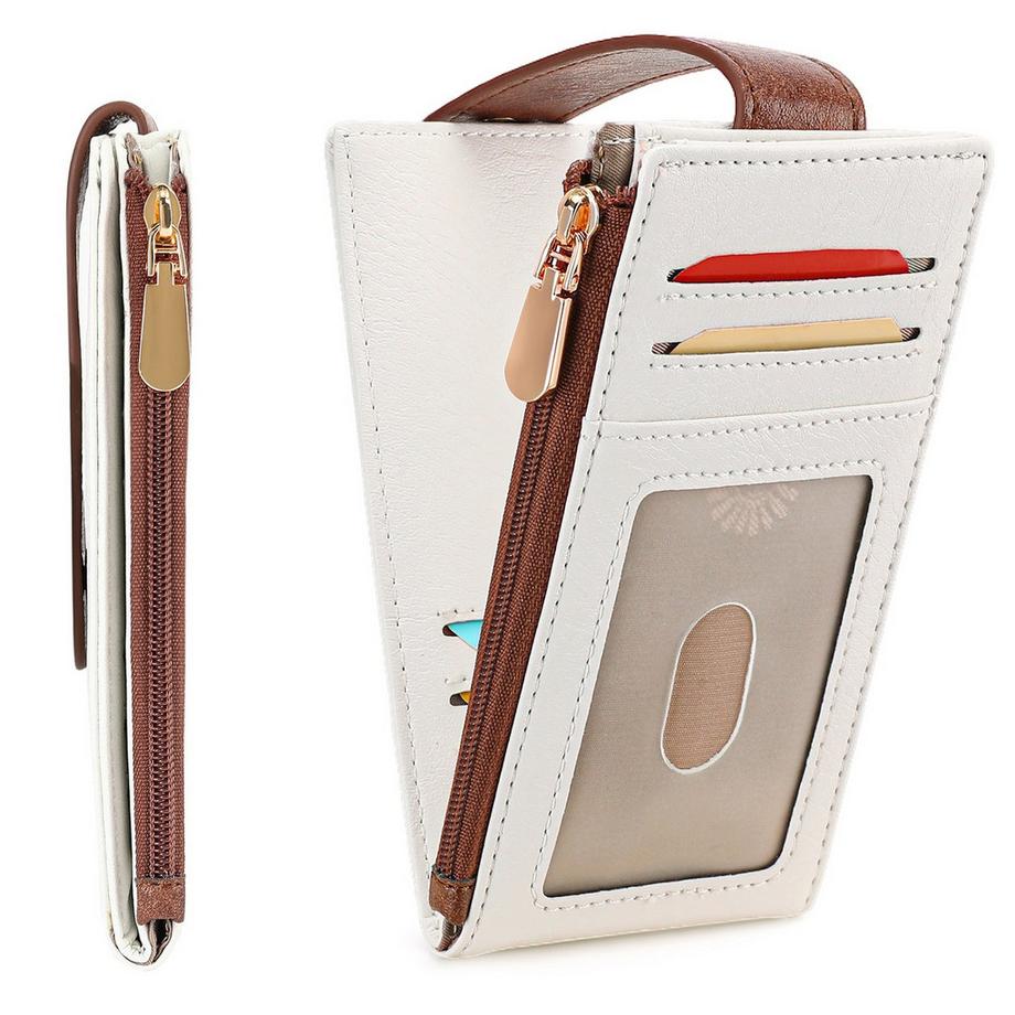 Only-bags.store Portacarte Vintage Mini Portafoglio con Scomparti Multipli Blocco RFID Chiusura con Fibbia  