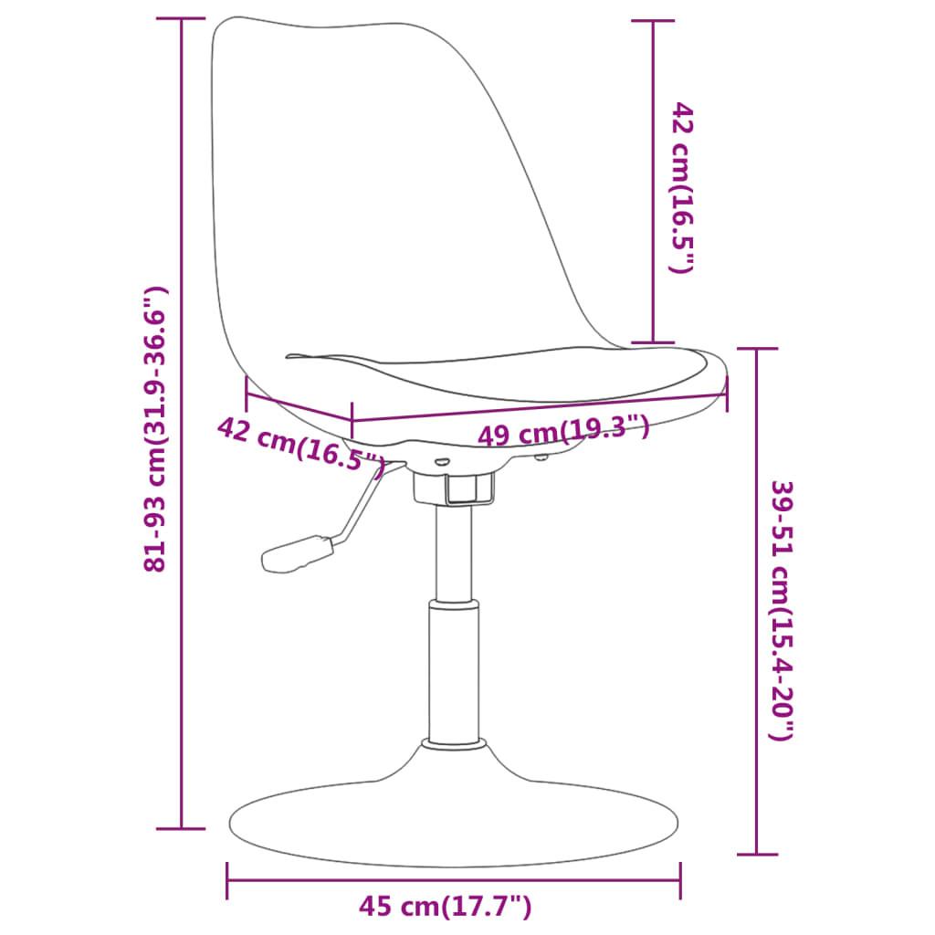 VidaXL Esszimmer drehstuhl gewebe  