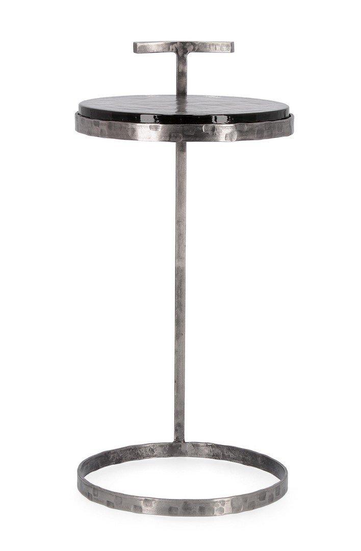 mutoni Table d'appoint Zayla couleur nickel ronde 31  