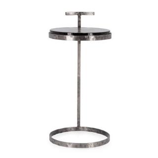 mutoni Table d'appoint Zayla couleur nickel ronde 31  