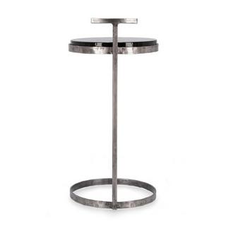 mutoni Table d'appoint Zayla couleur nickel ronde 31  