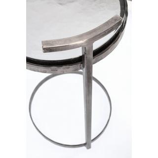 mutoni Table d'appoint Zayla couleur nickel ronde 31  