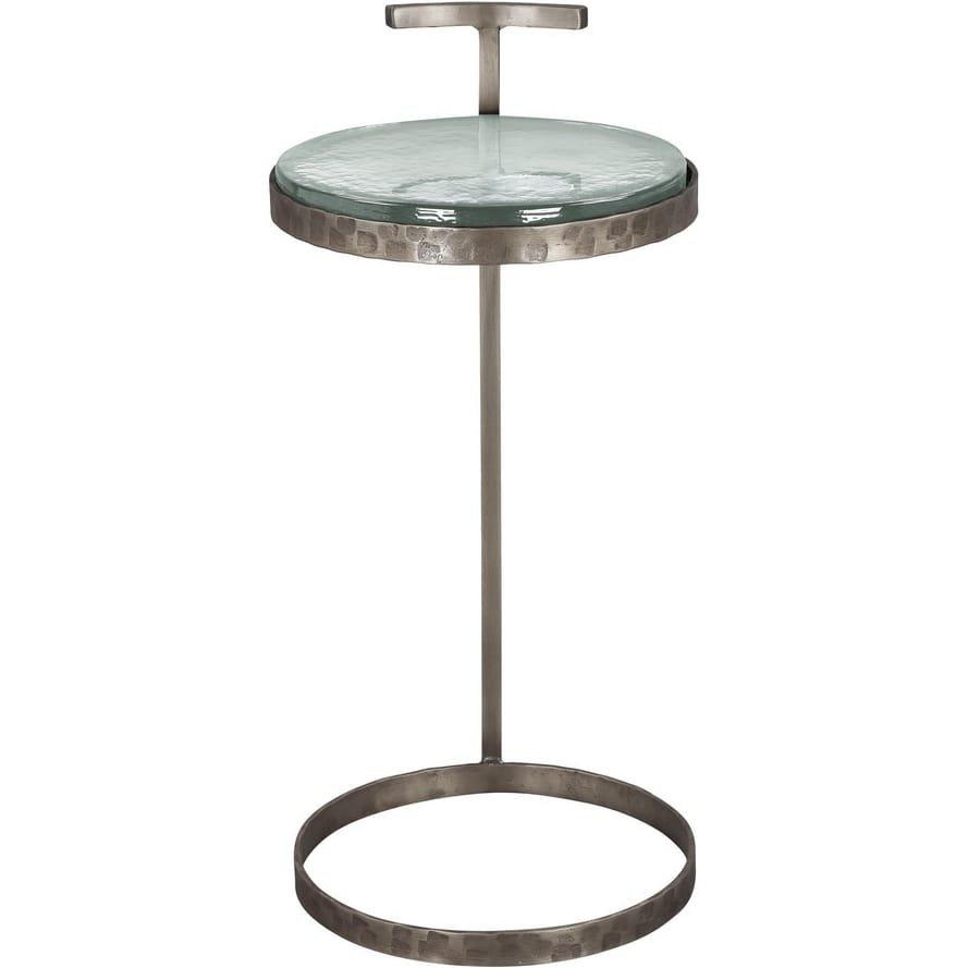 mutoni Table d'appoint Zayla couleur nickel ronde 31  