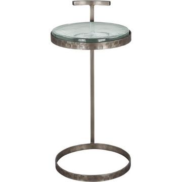 Table d&#039;appoint Zayla couleur nickel ronde 31