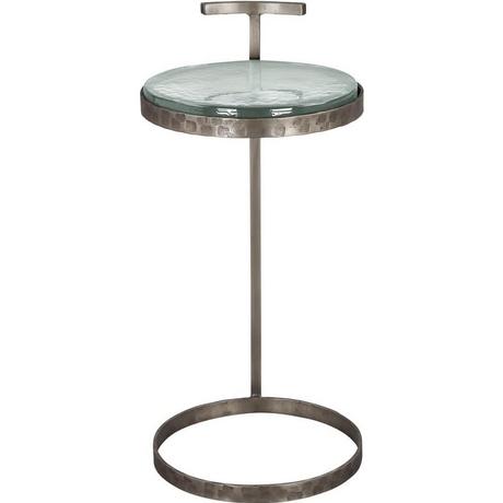 mutoni Table d'appoint Zayla couleur nickel ronde 31  