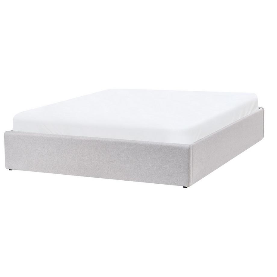 Beliani Lit ottoman sans tête de lit en Tissu Scandinave DINAN  