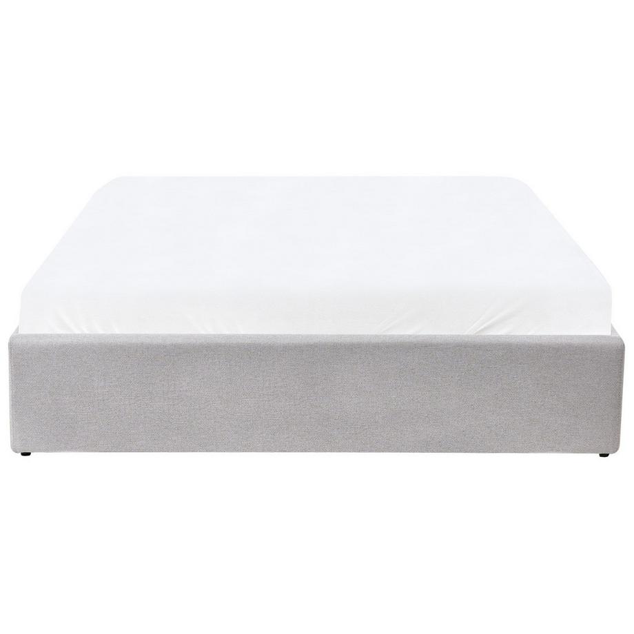 Beliani Lit ottoman sans tête de lit en Tissu Scandinave DINAN  