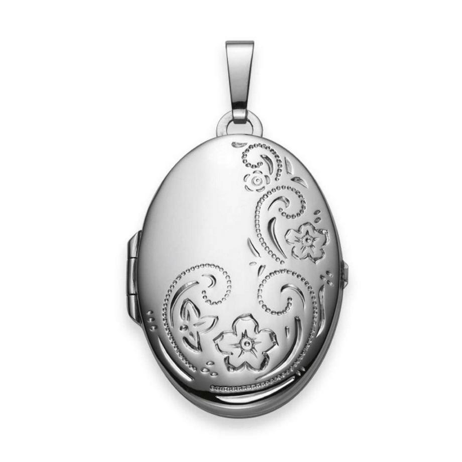 Anhänger Medaillon Silber 925, 37x22mm