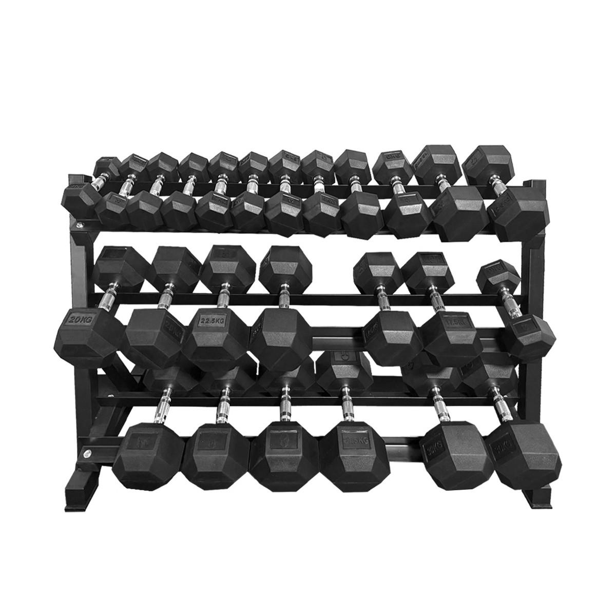 GladiatorFit  Rack de rangement support en acier pour 12 paires d’haltères 