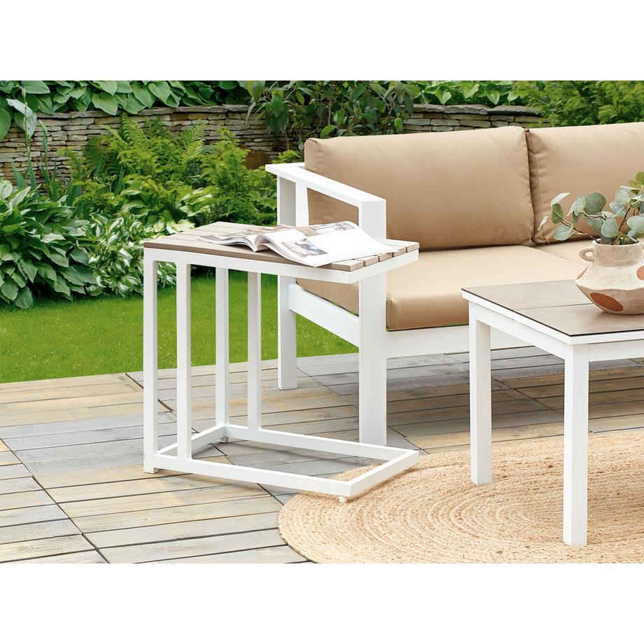 Beliani Table d'appoint pour le jardin en Bois synthétique Moderne MESSINA  
