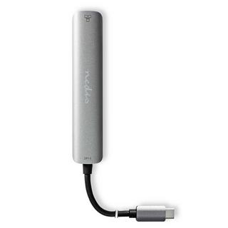 Nedis  USB-Multi-Port-Adapter | USB 3.2 Gen 1 | USB-C™ Stecker | HDMI™ Buchse / RJ45 Buchse / 3x USB-A Buchse | 5 Gbps | 0,20 m | Rund | Vergoldet | PVC | Anthrazit | Box 